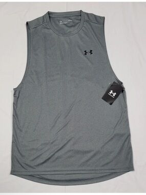 Under Armour Mens Velocity- Muscle Tank Heat Gear Loose 1327972-012 Gray 2xl